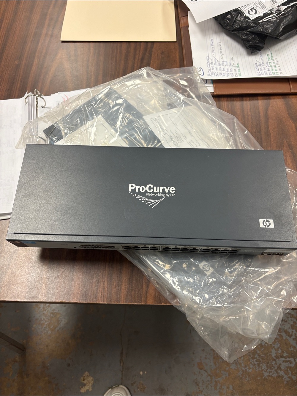 HP ProCurve J9078A 1400-24G Network Switch in Dark Gray